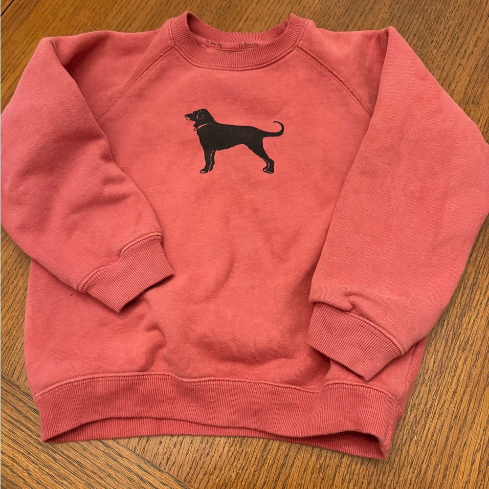 The Black Dog Red Pullover with Black Dog Design